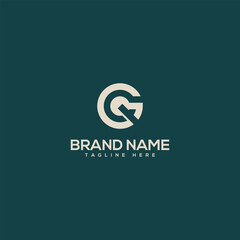 Monogram professional unique letter GQ QG logo design template. Initials Business logo.