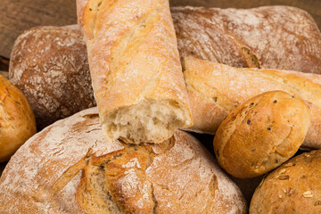 Close-up of traditional bread