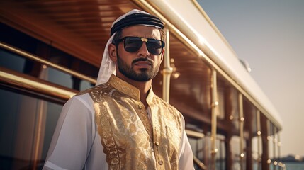 Arabic man in traditional Arabic clothes