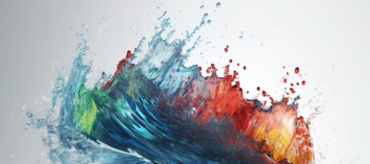 colorful watercolor ink splashes, paint 71