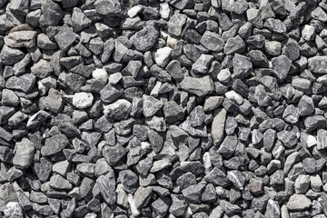 Crushed grey stones
