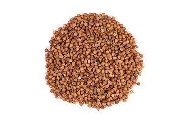 Pile of buckwheat seeds