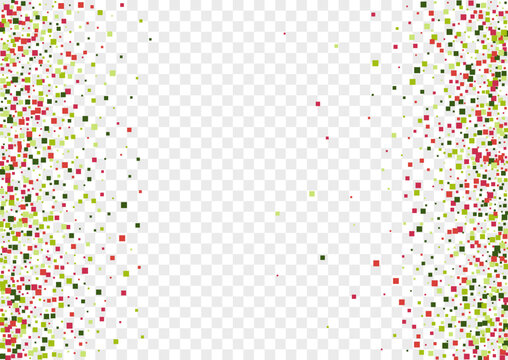 Rainbow Confetti Background Transparent Vector. Polka Fiesta Card. Colorful Christmas. Multicolored Circle Shrovetide. Round Parade Illustration.