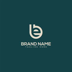 Monogram professional unique letter BE EB logo design template. Initials Business logo.