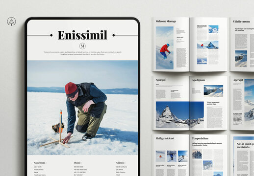 Snow Mountain Magazine Template