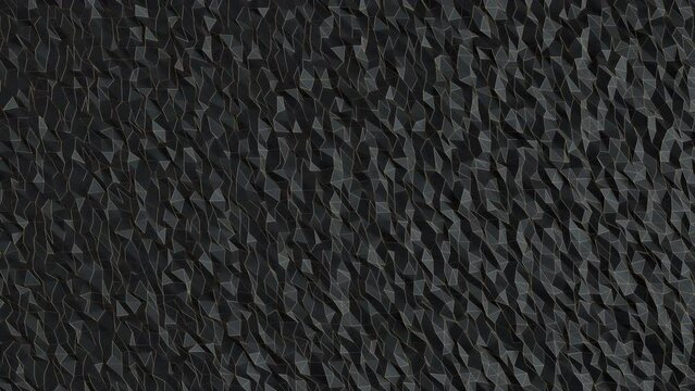 Black and gold abstract background. Abstract background for presentation template. Parametric Low poly triangle. 3d looping animation background