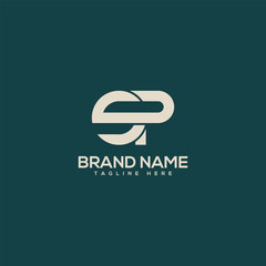 Monogram professional unique letter SP PS logo design template. Initials Business logo.