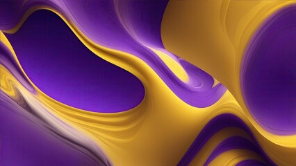 Yellow and Purple 3D waves abstract Background