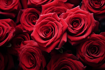 Natural red roses background