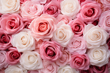 Obraz premium Natural pink roses background