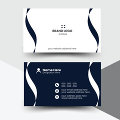 Double sided business card with different shape and design . - obrazy, fototapety, plakaty