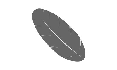 Black feather illustration design vector