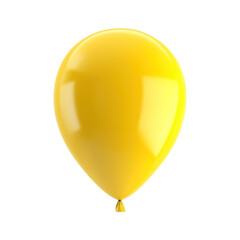 Yellow balloon isolated on background