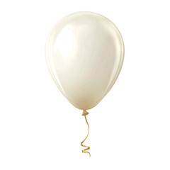 White balloon isolated on background