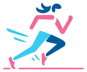 Bieganie sport ilustracja - obrazy, fototapety, plakaty