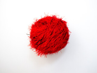 red clew on a white background