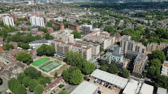 Aerial View of Acton Gardens and South Acton, London