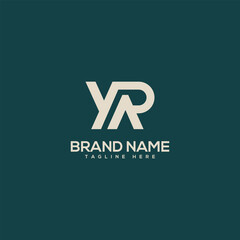 Professional unique letter YR RY monogram logo design template. Initials Business logo. - obrazy, fototapety, plakaty