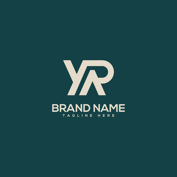 Professional unique letter YR RY monogram logo design template. Initials Business logo.