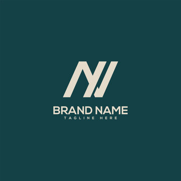 Professional unique letter NY YN monogram logo design template. Initials Business logo.