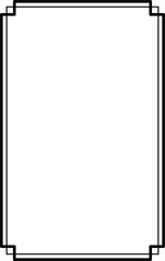 Simple line frames with double stroke. Modern portrait frame line