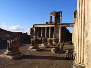 Pompeii, an ancient Roman town destroyed by the volcano Vesuvius.