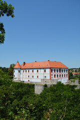 Fototapeta na wymiar Ozalj castle on the hill in Croatia