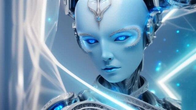 portrait of an android robot