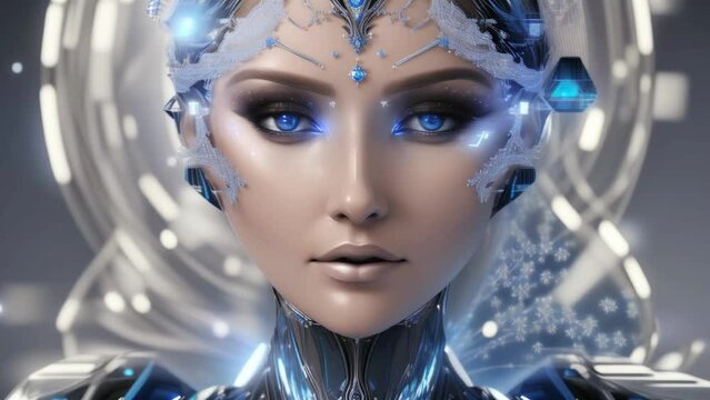 portrait of an android robot