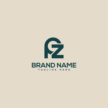 Professional unique letter PZ ZP monogram logo design template. Initials Business logo.