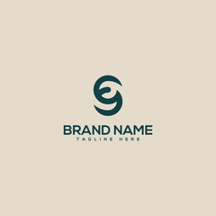 Professional unique letter ES SE monogram logo design template. Initials Business logo.