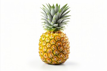 Juicy pineapple fruit isolated on white background for advertising   high quality   detailed