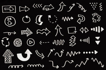 手書きの矢印素材