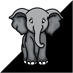 elephant icon logo design vector