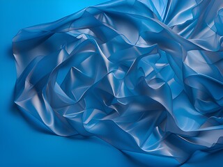 close up elegant blue silk background
