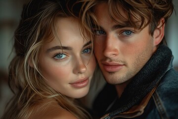 Valentines day best romantic couple flower hart created by ai