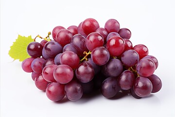 Fototapeta premium High quality detailed purple grape isolated on white background for advertising and promotional use