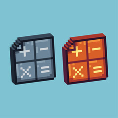 Isometric Pixel art 3d of mathematic page icon for items asset. math page icon on pixelated style.8bits perfect for game asset or design asset element for your game design asset.
