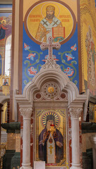 Fototapeta na wymiar Military Cathedral of the Holy Prince Alexander Nevsky. Krasnodar, Russia, 11.01.2024