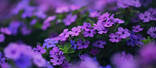 Tiny, beautiful, purple flowers.