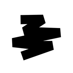 Abstract Sign zig zag