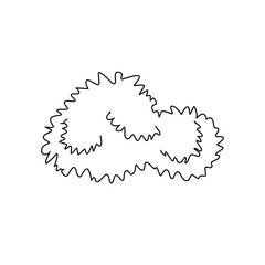 Hand Drawn doodle bush Outline 