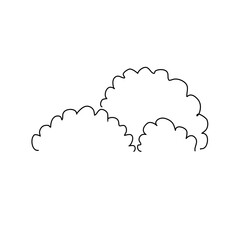 Hand Drawn doodle bush Outline 