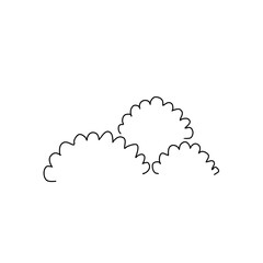 Hand Drawn doodle bush Outline 