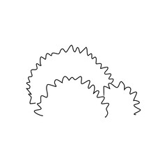 Hand Drawn doodle bush Outline 