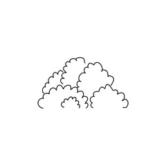 Hand Drawn doodle bush Outline 