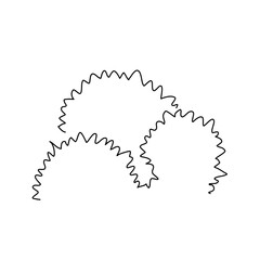 Hand Drawn doodle bush Outline 