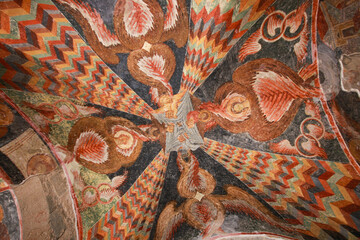 Magnificent repainted fresco, Sumela monastery