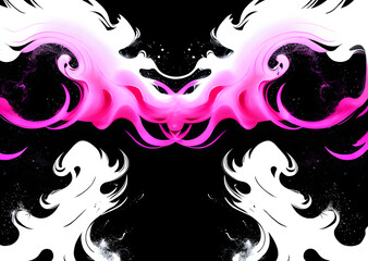 Fire sparkles on a black background. Abstract waves of colors, graceful shapes, banners of different colors. colorful burning fire background.Generative AI