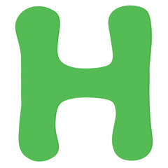 Green letter h